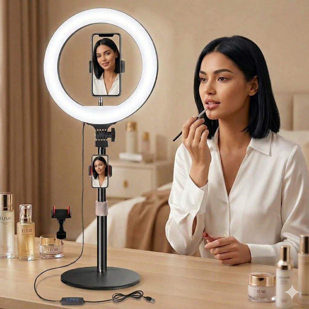 Creator with phone